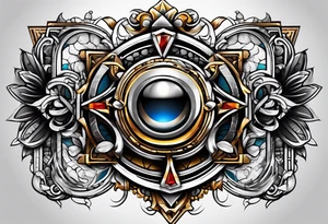 free masonry symbol , rectangle tattoo idea