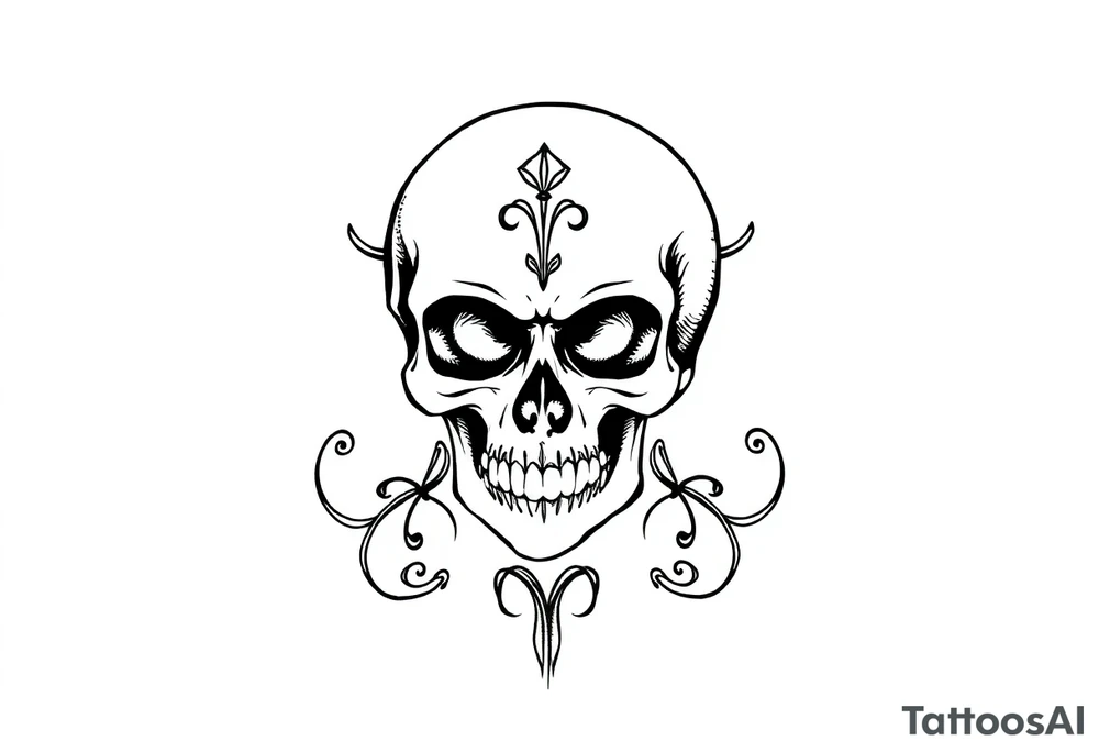 Beauty, Gothic, skull tattoo idea