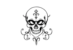 Beauty, Gothic, skull tattoo idea