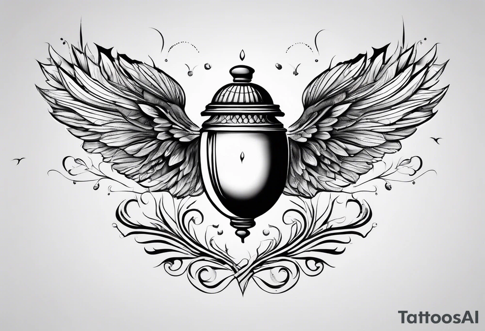Flying acorn tattoo idea