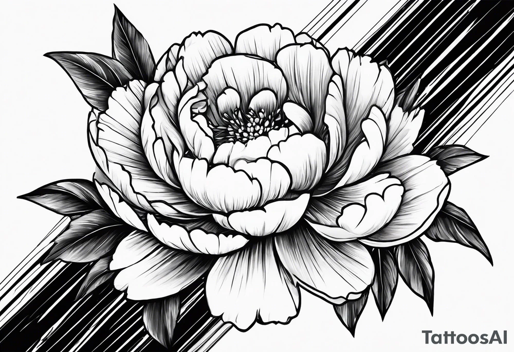 Triangle, peonies, lines, sun, thin lines, aesthetics, tattoo for girl tattoo idea