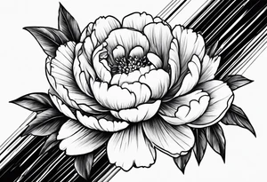 Triangle, peonies, lines, sun, thin lines, aesthetics, tattoo for girl tattoo idea