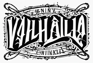 Valhalla chains barb wire tattoo idea