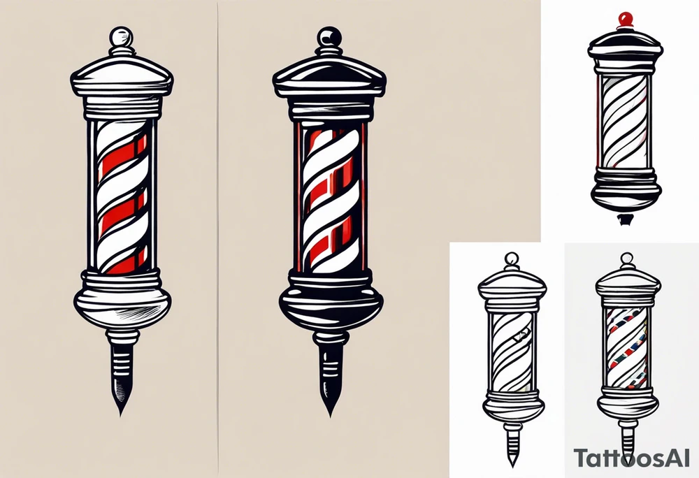 Barber's pole tattoo idea