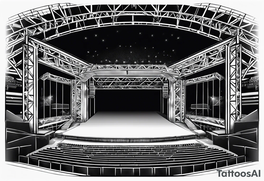Truss, stage,show, music, mix stadion, faders tattoo idea