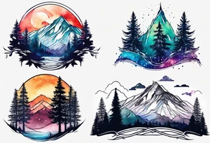 Trees
Mountains tattoo idea