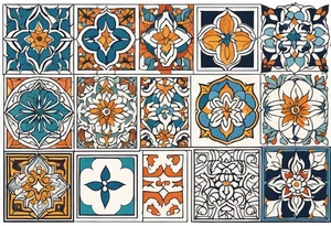 moroccan tiles tattoo idea