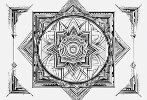 A set of geometric shapes that represent balance in life. It needs to be a small tattoo. No flowers or borders. tattoo idea