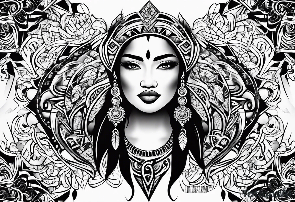 Polynesian tribal tattoo idea
