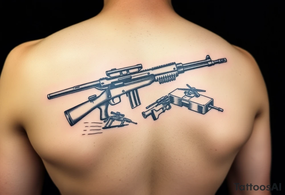 dark battlefield tattoo idea