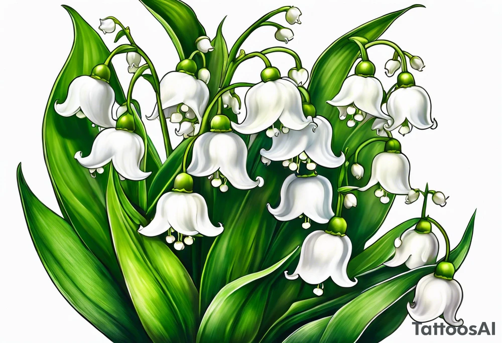 Lily of the valley as ghost tattoo idea