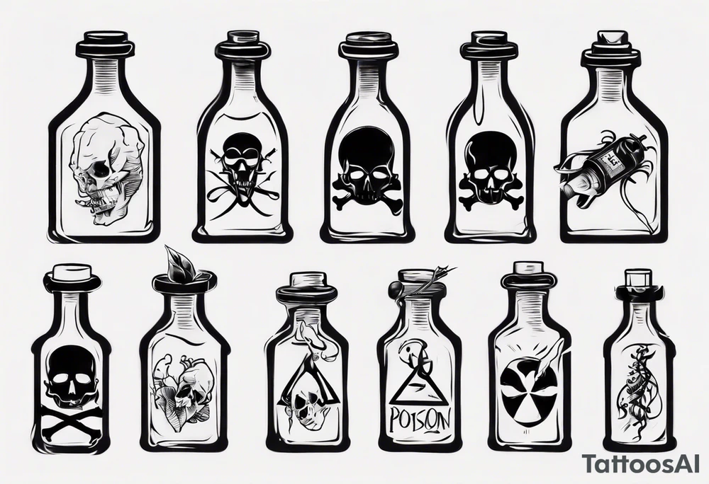 Poison bottle tattoo idea