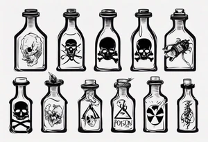 Poison bottle tattoo idea