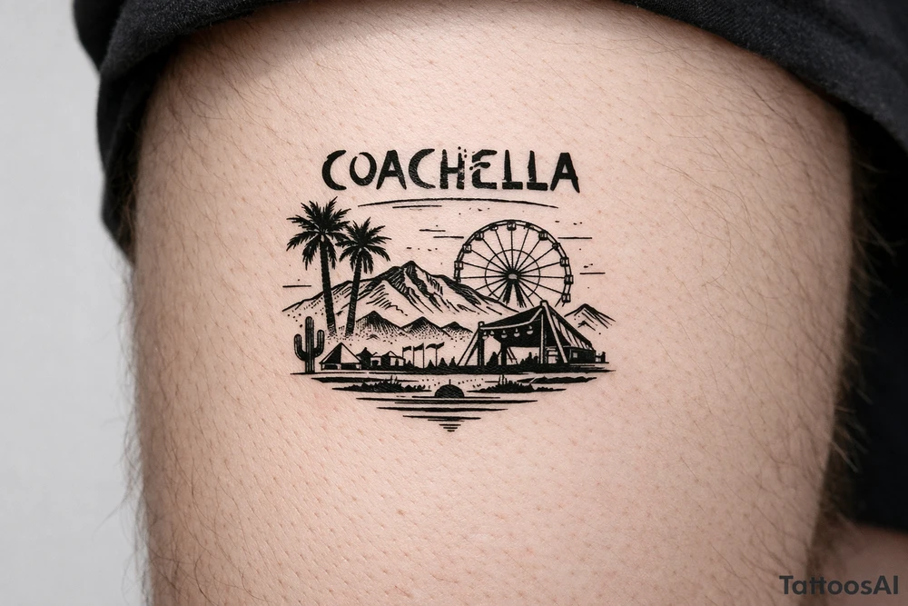 Coachella music festival tattoo idea