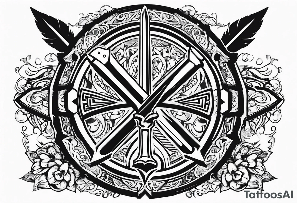 Valhalla sword shield tattoo idea