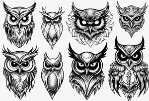 Demonic Owl tattoo idea