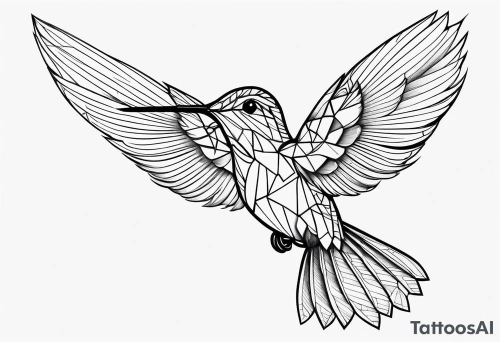 elegant hummingbird tattoo idea