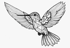 elegant hummingbird tattoo idea