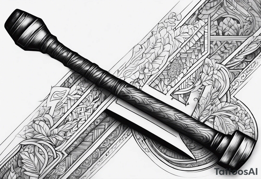 A simple hammer tattoo idea