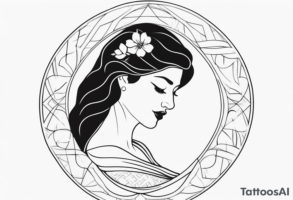 fine Line tattoo mother tattoo idea