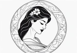 fine Line tattoo mother tattoo idea