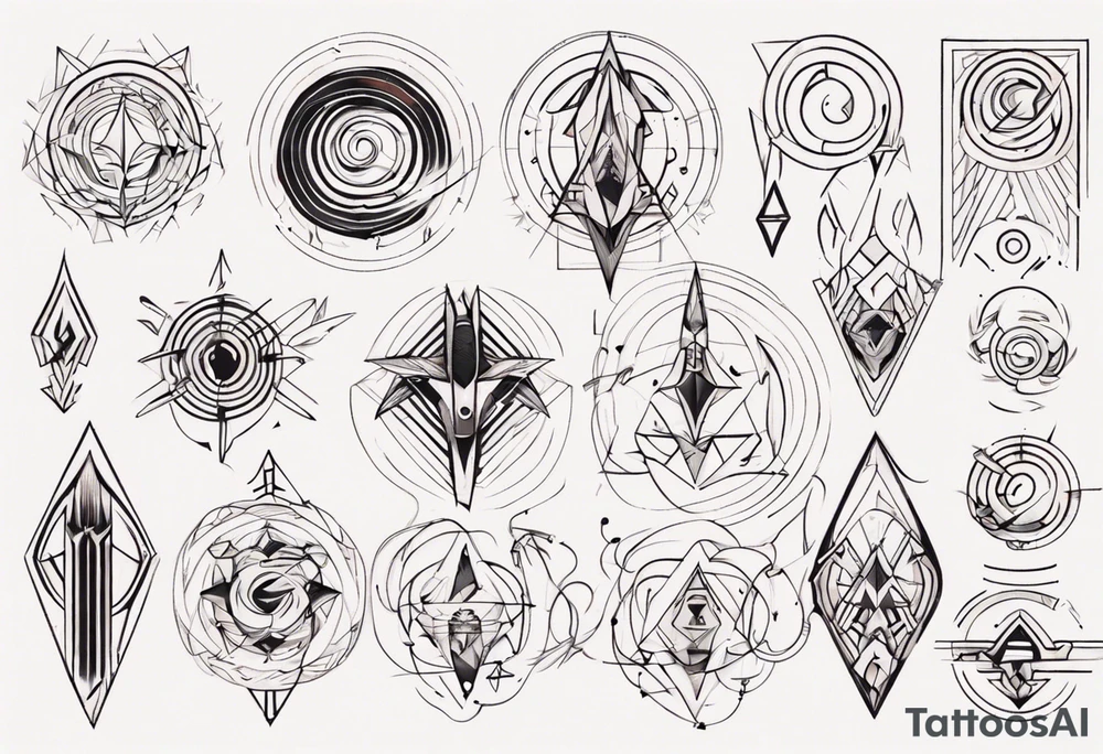Abstract linear tattoo idea
