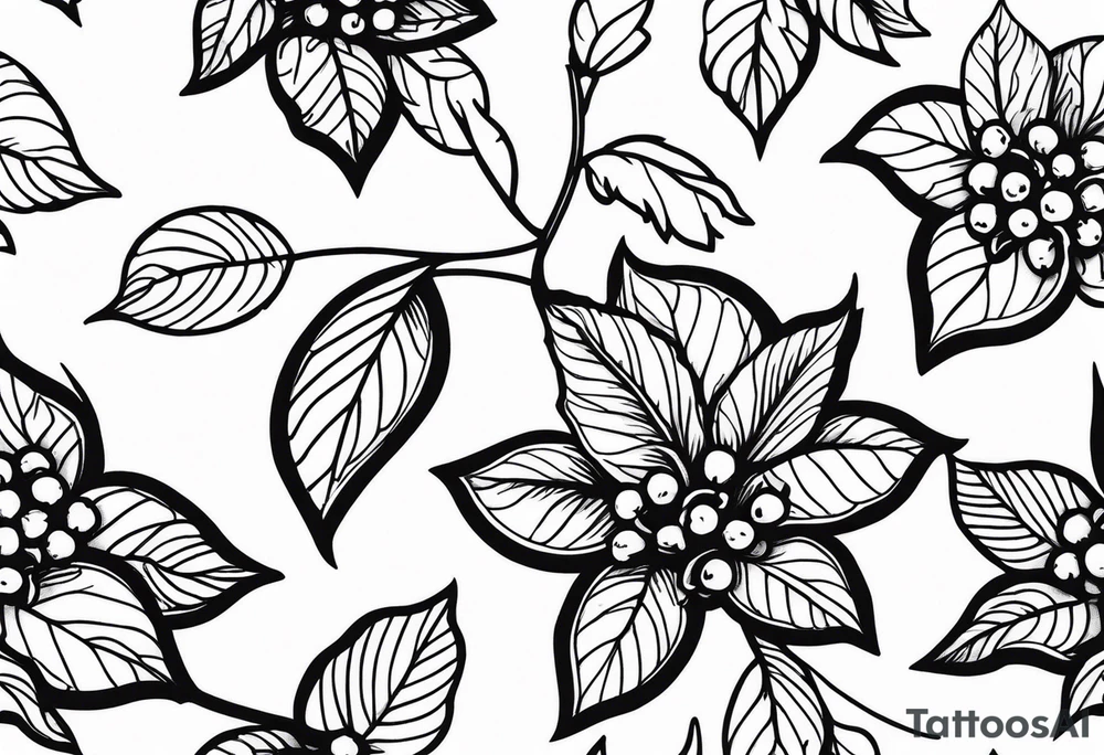 Holly berry birth flower tattoo idea