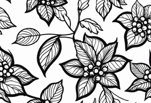 Holly berry birth flower tattoo idea