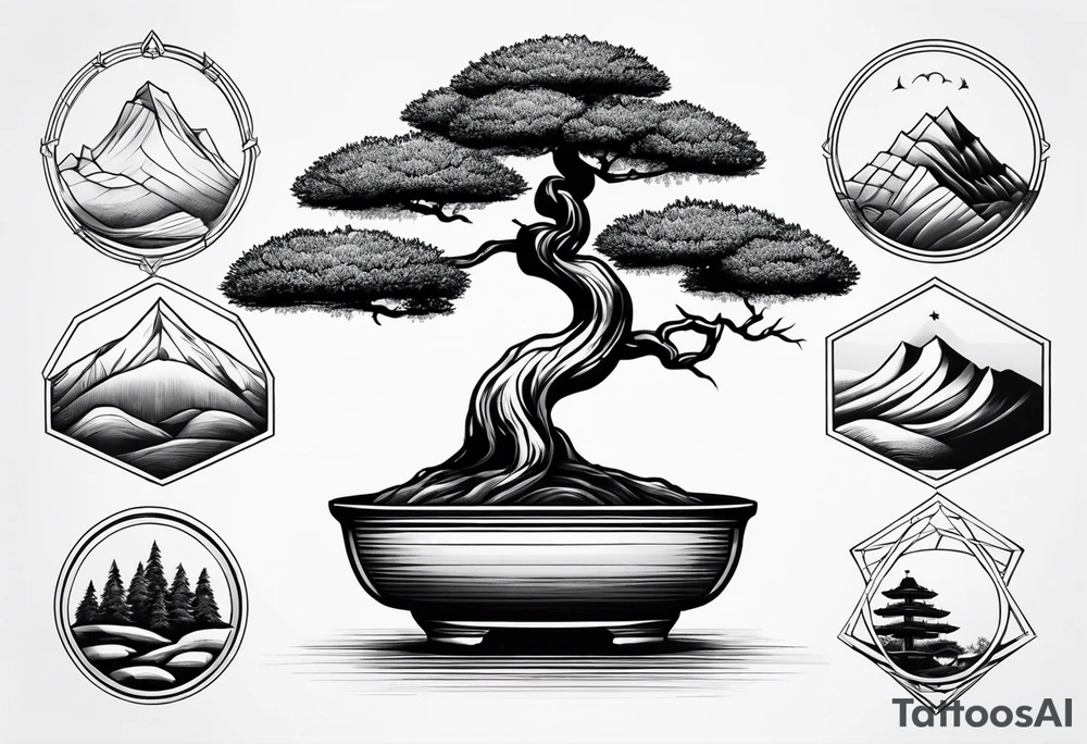 bonsai tree tattoo idea