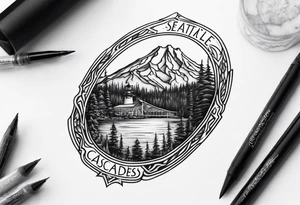 Seattle cascades logo tattoo idea