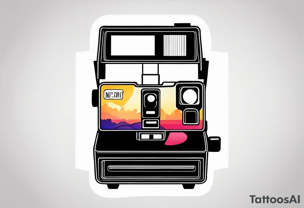 polaroid-picture silhouette tattoo idea