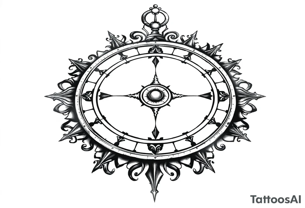 Sundial on the ground tattoo idea
