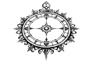 Sundial on the ground tattoo idea