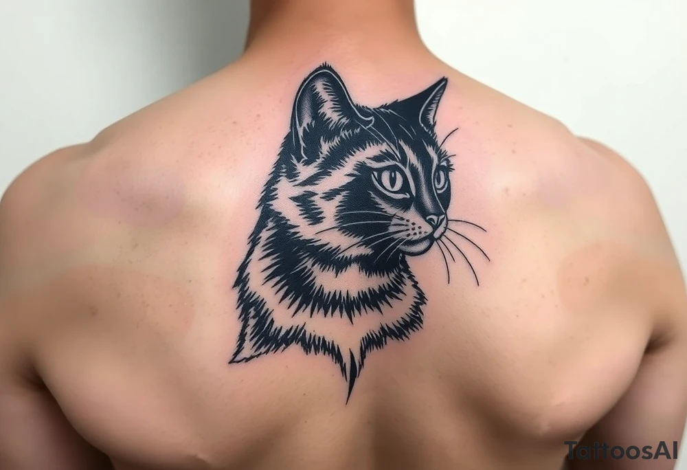 black cat tattoo idea