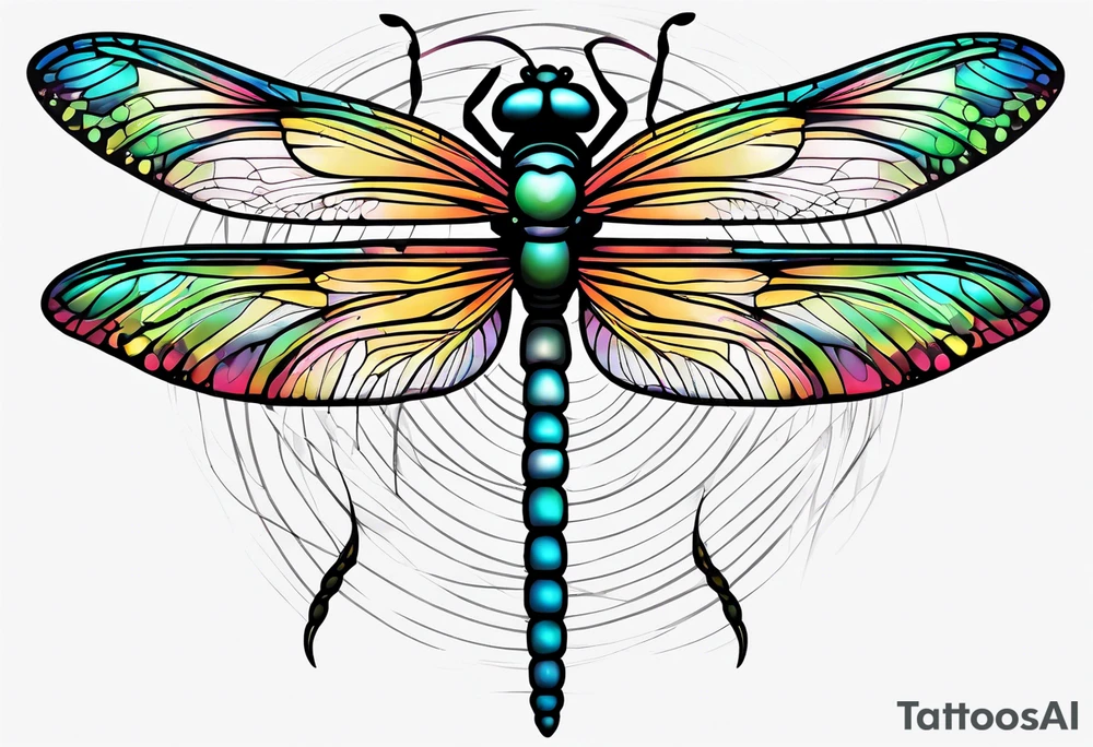 Slave barcode dragonfly tattoo idea