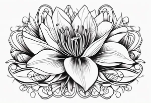Québec lily flower tattoo idea