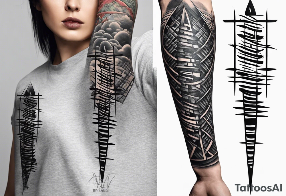ogham style tattoo tattoo idea