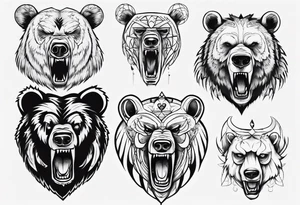 Fierce bear tattoo idea