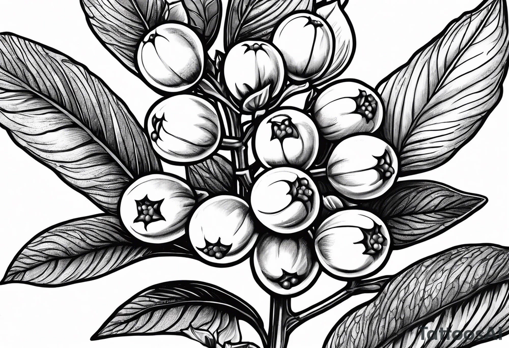 Holly berry birth flower chian tattoo idea