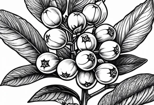Holly berry birth flower chian tattoo idea