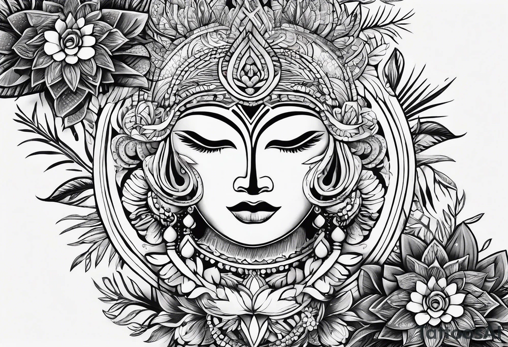 The words: "Pura vida" changed with nature, Spirituality, Meditation and something that resembles slowing down tattoo idea
