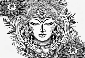 The words: "Pura vida" changed with nature, Spirituality, Meditation and something that resembles slowing down tattoo idea