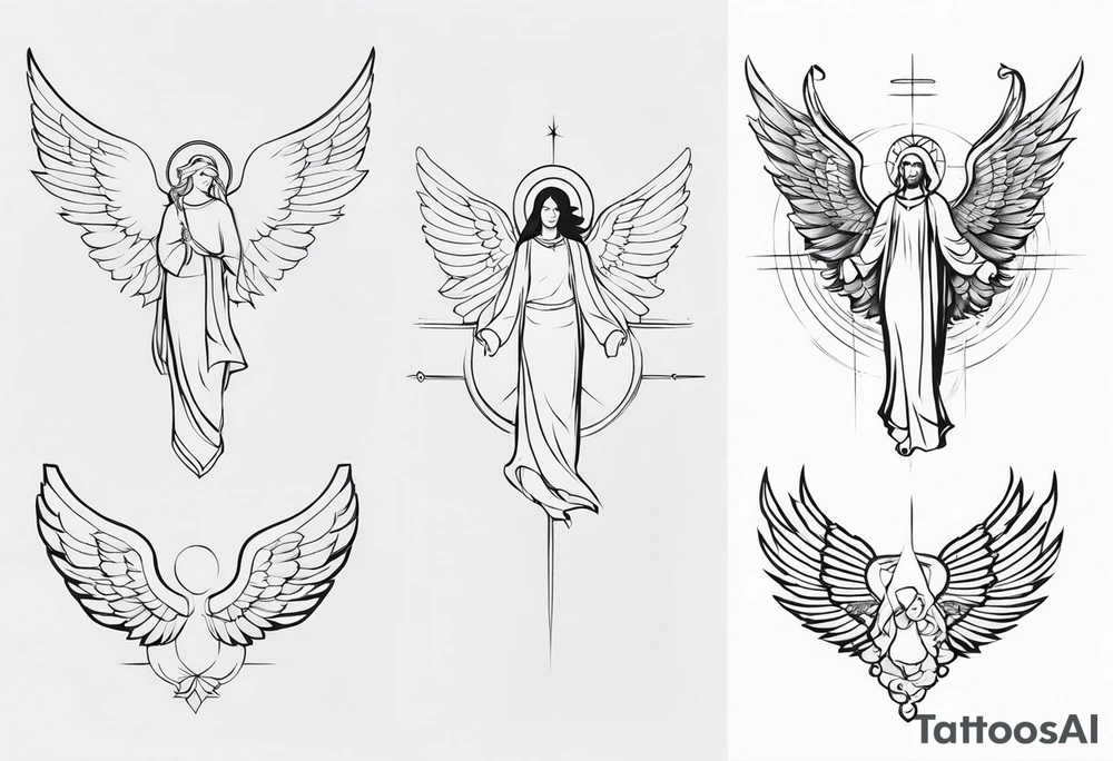 angelic religious tattoo tattoo idea