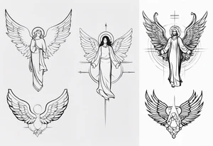 angelic religious tattoo tattoo idea