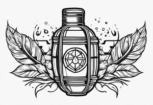 ribcage grenade tattoo idea