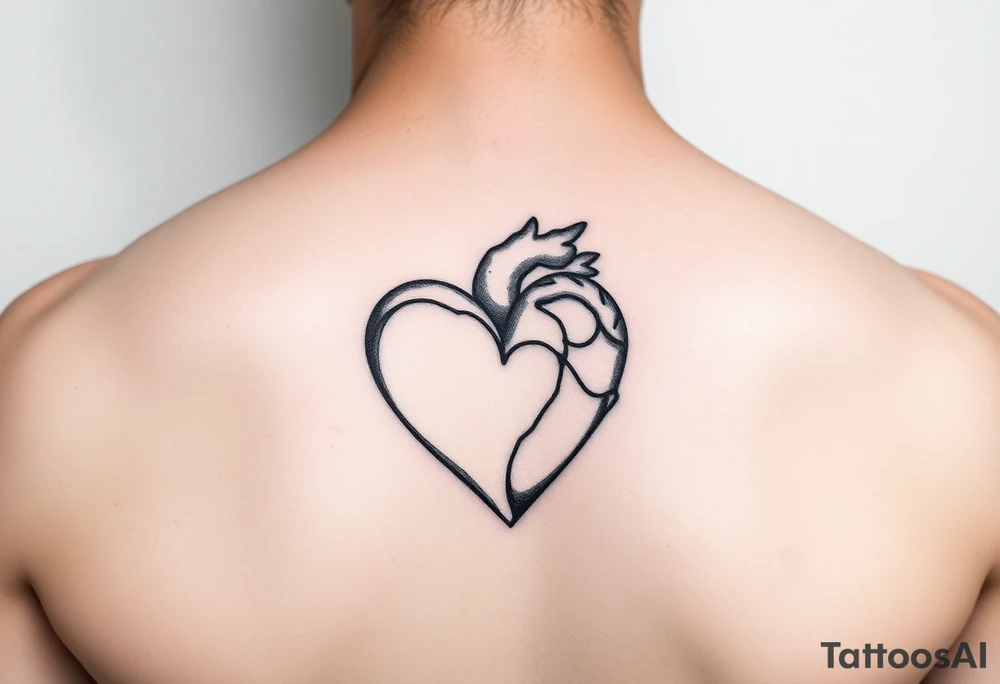 ti amo L in a heart small tattoo idea