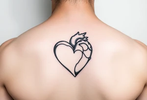 ti amo L in a heart small tattoo idea