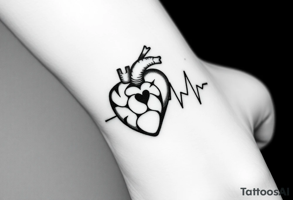 heartbeat rhythm with Nanny Mary and Heartbeat rhythm tattoo idea