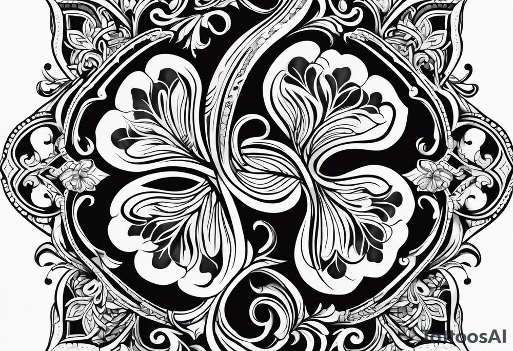 4 leaf clover tattoo idea