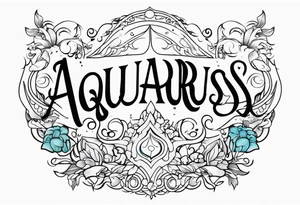 Brinley Kay, Aquarius sign tattoo idea